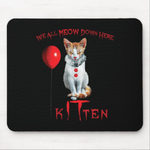 Mousepad Todos Nós Amamos Gatinho-Palhaço Gatinho Feliz Hal