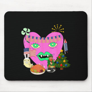 Mousepad Todos os Feriados em um Design de Feriado Estranho