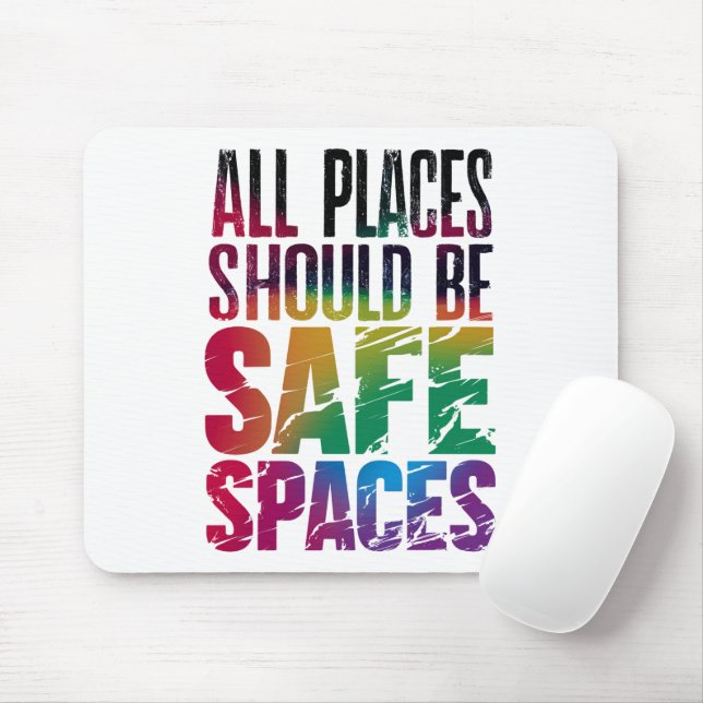 Mousepad Todos os Lugares Devem Ser Espaços Seguros Mês do  (Com mouse)