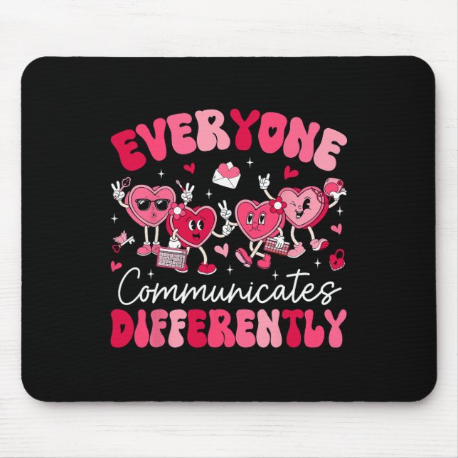 Mousepad Todos se Comunicam de Maneira Diferente Autismo Di (Frente)