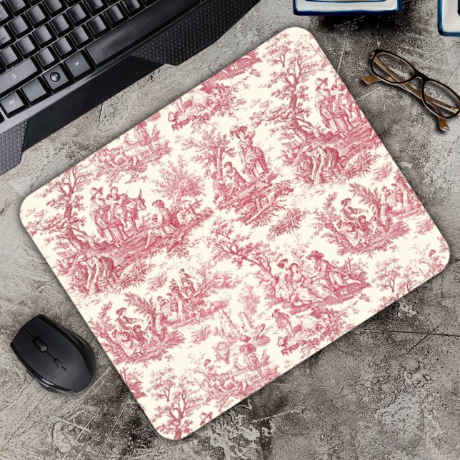 Mousepad Tóile vermelha de jouy legante (Criador carregado)