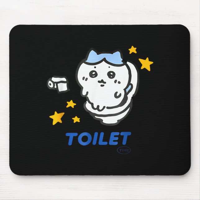Mousepad Toilet Time Chikawa Meme Funny Tee  (Frente)