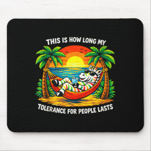 Mousepad Tolerância às pessoas dura tanto tempo zebra engra