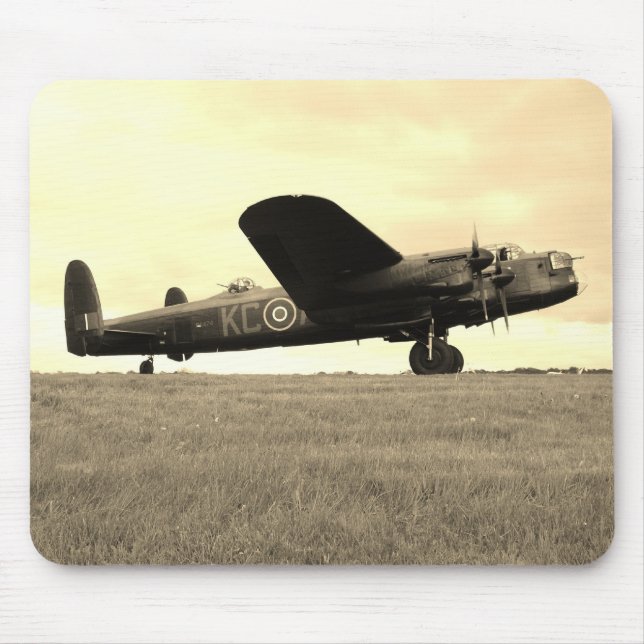 Mousepad Tom do Sepia do bombardeiro de Lancaster (Frente)