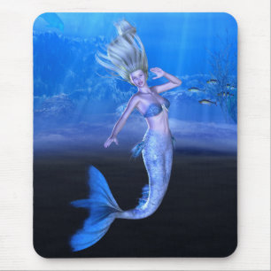 Mousepad Tome minha mão e siga sua arte da sereia do