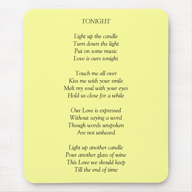 Mousepad TONIGHT/Love (Frente)