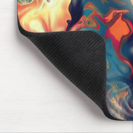 Mousepad Tons azuis e vermelhos conservados, tinta digital 