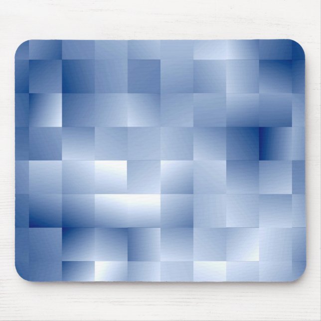 Mousepad Tons Azuis Sonhadores em um Padrão Quadrado (Frente)