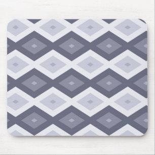 Mousepad Tons de padrão de diamante cinza azul