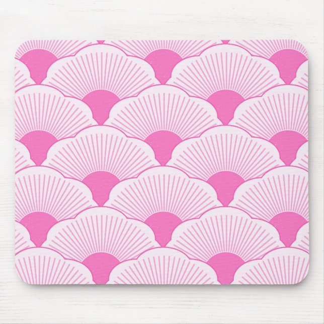 Mousepad Tons solares, cor-de-rosa tonal, textura de concre (Frente)