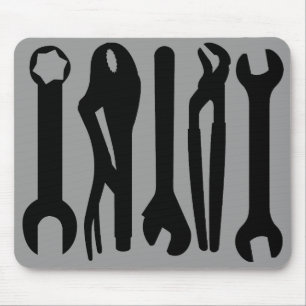 Mousepad Tools - Black on Gray
