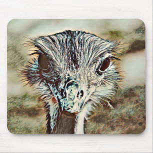 Mousepad toony ostrich