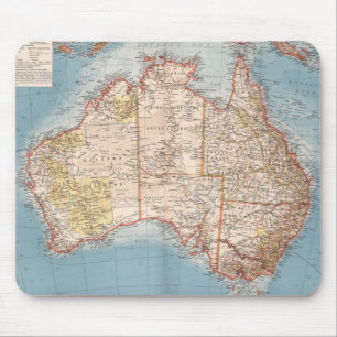 Mousepad Topografia australiana Mapa (1905)