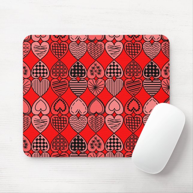 Mousepad Topsy Turvy Hearts (Com mouse)