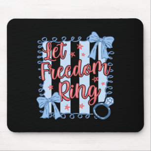 Mousepad Toque a Liberdade 4 de Julho Retro Noiva Americana