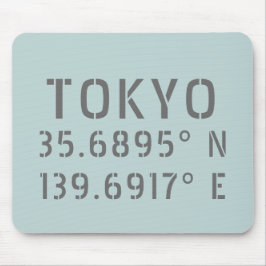 Mousepad Tóquio Latitude & Longitude
