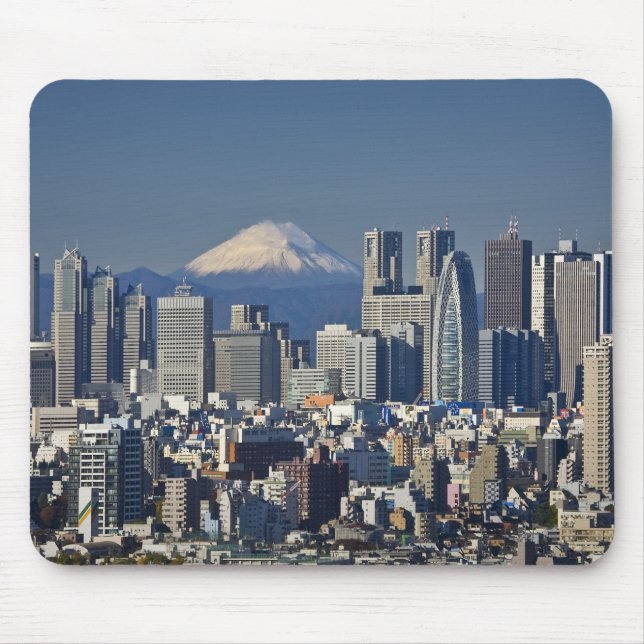 Mousepad Tóquio, Skyline, Distrito de Shinjuku, Monte Fuji, (Frente)