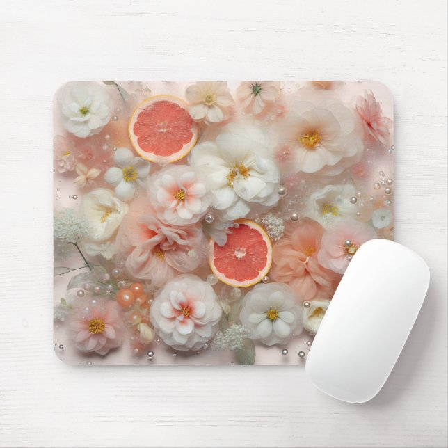 Mousepad Toranjas e Flores (Com mouse)