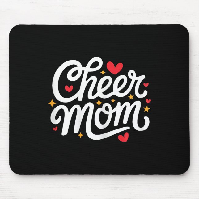 Mousepad Torcendo Mamãe Lindo Líder de Torcida Mãe  (Frente)