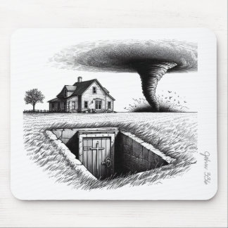 Mousepad Tornado House Cellar com Cruz