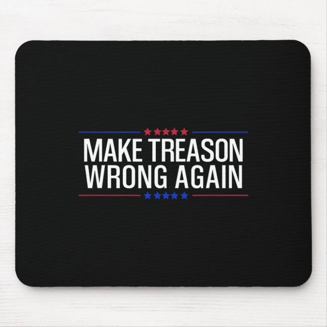 Mousepad Tornar a Traição Errada Novamente Resistir Protest (Frente)