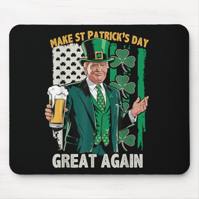 Mousepad Tornar O Excelente De Dia de São Patrício Novament (Frente)