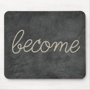 Mousepad TORNAR-SE Texto de Corda em Couro Preto