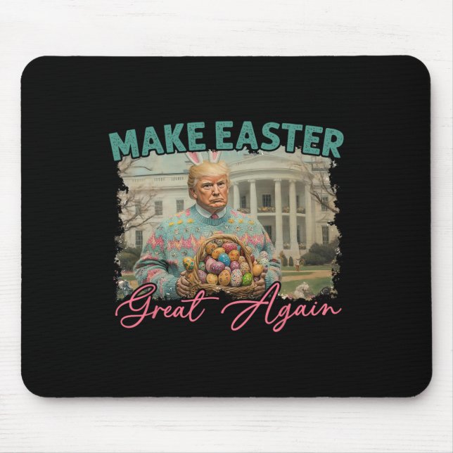 Mousepad Torne a Páscoa Grande Novamente Coelhinho Engraçad (Frente)