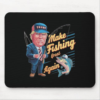 Mousepad Torne a Pesca Grande Novamente Trump Humor Pescado
