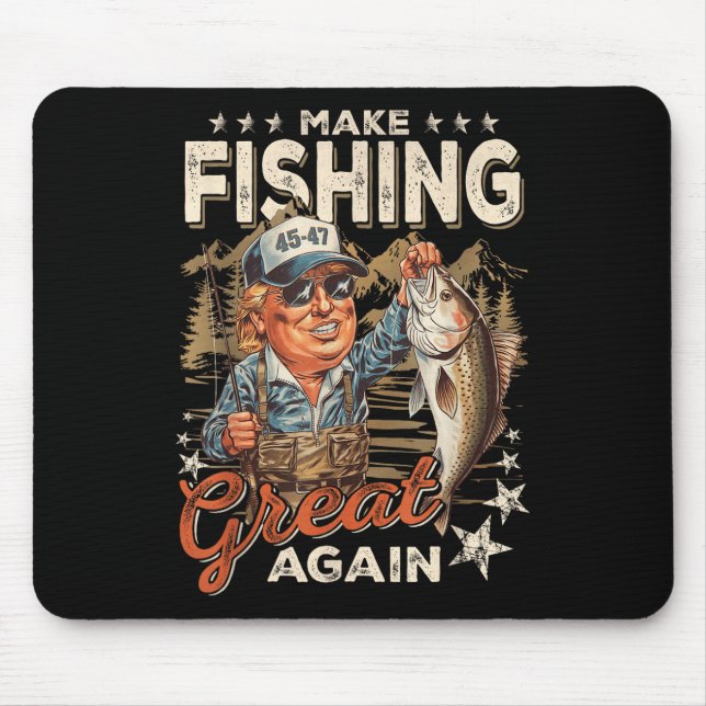 Mousepad Torne Engraçado O Excelente De Pesca Da Bandeira A (Frente)