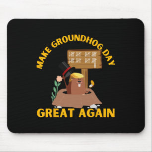 Mousepad Torne o Dia da Marmota Grande Novamente Engraçado