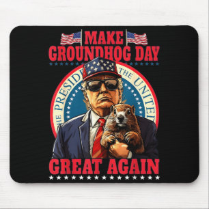 Mousepad Torne o Dia da Marmota Grande Novamente Engraçado