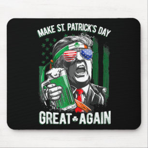 Mousepad Torne o Dia de São Patrício Grande Novamente Duend