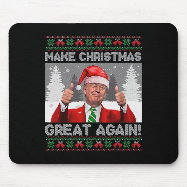 Mousepad Torne o Excelente de Natal Engraçado Trump Pajamas (Frente)