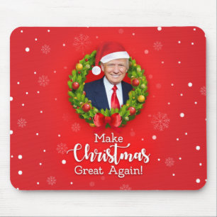 Mousepad Torne o Natal Grande Novamente Trump MAGA presente