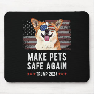 Mousepad Torne Os Animais Seguros Novamente Corgi Dog Trump