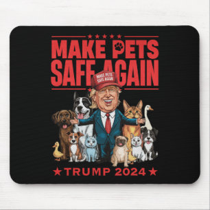 Mousepad Torne Os Animais Seguros Novamente Trump 2024 Salv