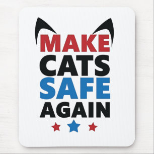 Mousepad Torne Os Gatos Seguros Mais Uma Vez A Votar A Elei