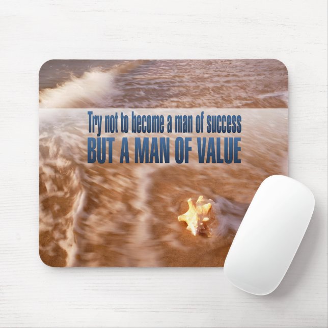 Mousepad "Torne-se um homem de valor", citação inspiraciona (Com mouse)