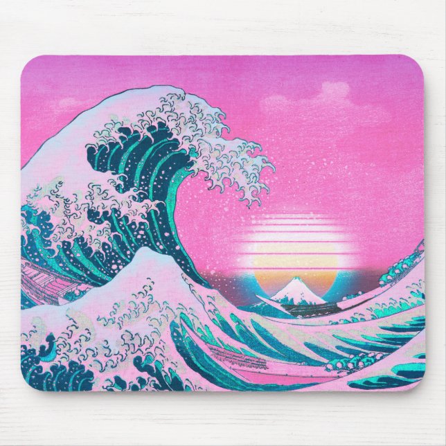 Mousepad Torneio de Ondas de Excelente Aestésico Vaporwave (Frente)