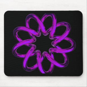 Mousepad Toroide Roxo Neon em Fundo Preto