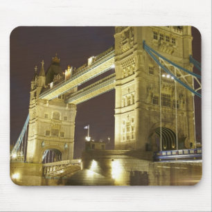 Mousepad Torre Bridge e Rio Tâmisa ao crepúsculo, Londres,