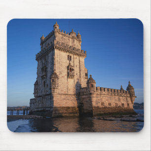 Mousepad Torre de Belem ao pôr do sol em Lisboa, Portugal