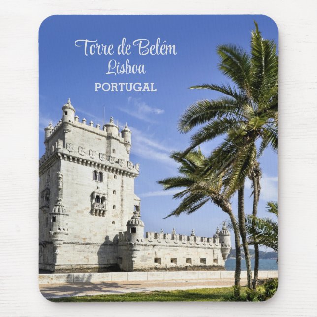Mousepad Torre de Belém, foto, Lisboa, Portugal (Frente)