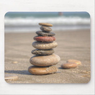 Mousepad Torre de pedra na praia