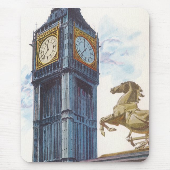 Mousepad Torre do Relógio Big Ben no Palácio de Westminster (Frente)