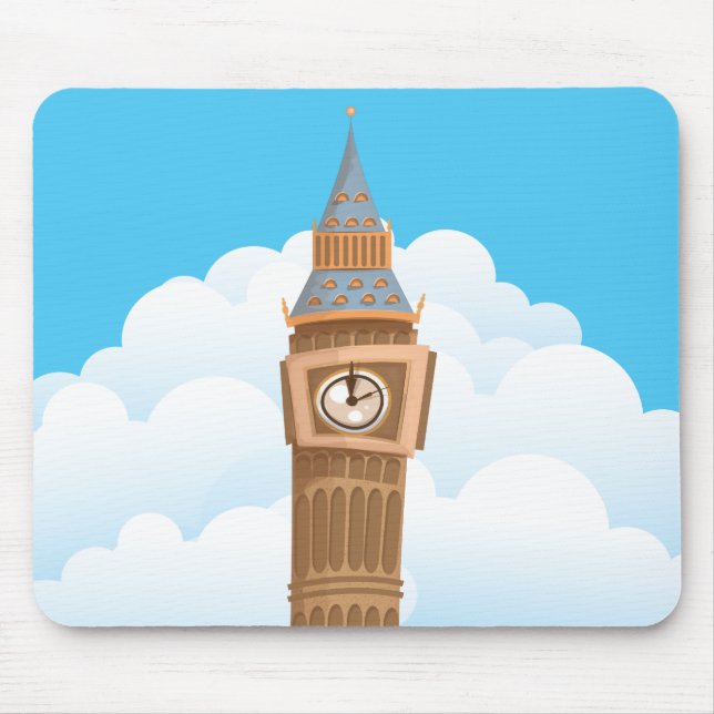 Mousepad Torre do Relógio de Westminster Big Ben (Frente)