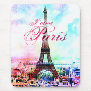 Mousepad Torre Eiffel do vintage do pop art