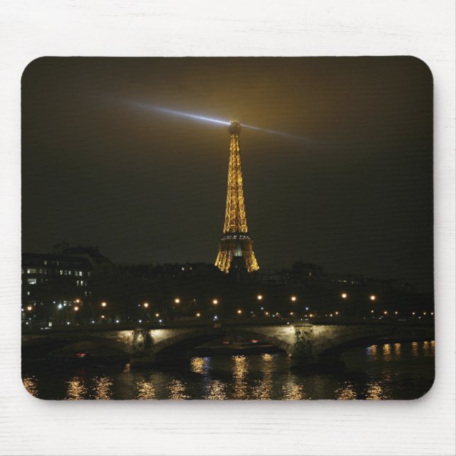 Mousepad Torre Eiffel na noite, Paris, (Frente)