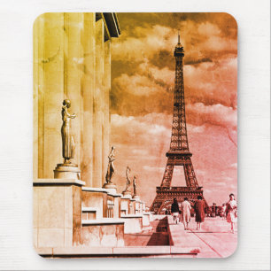 Mousepad Torre Eiffel Palácio Chaillot França Paris antigo
